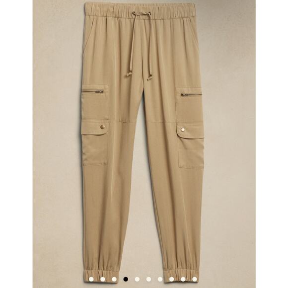 NWT Banana Republic Tencel Cargo Jogger in Steel Green - Picture 9 of 10